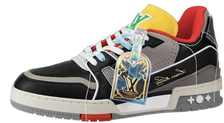 Louis Vuitton Trainer Black Red,Replica Shoes