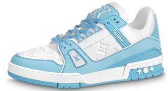 Louis Vuitton Trainer Light Blue,Replica Shoes