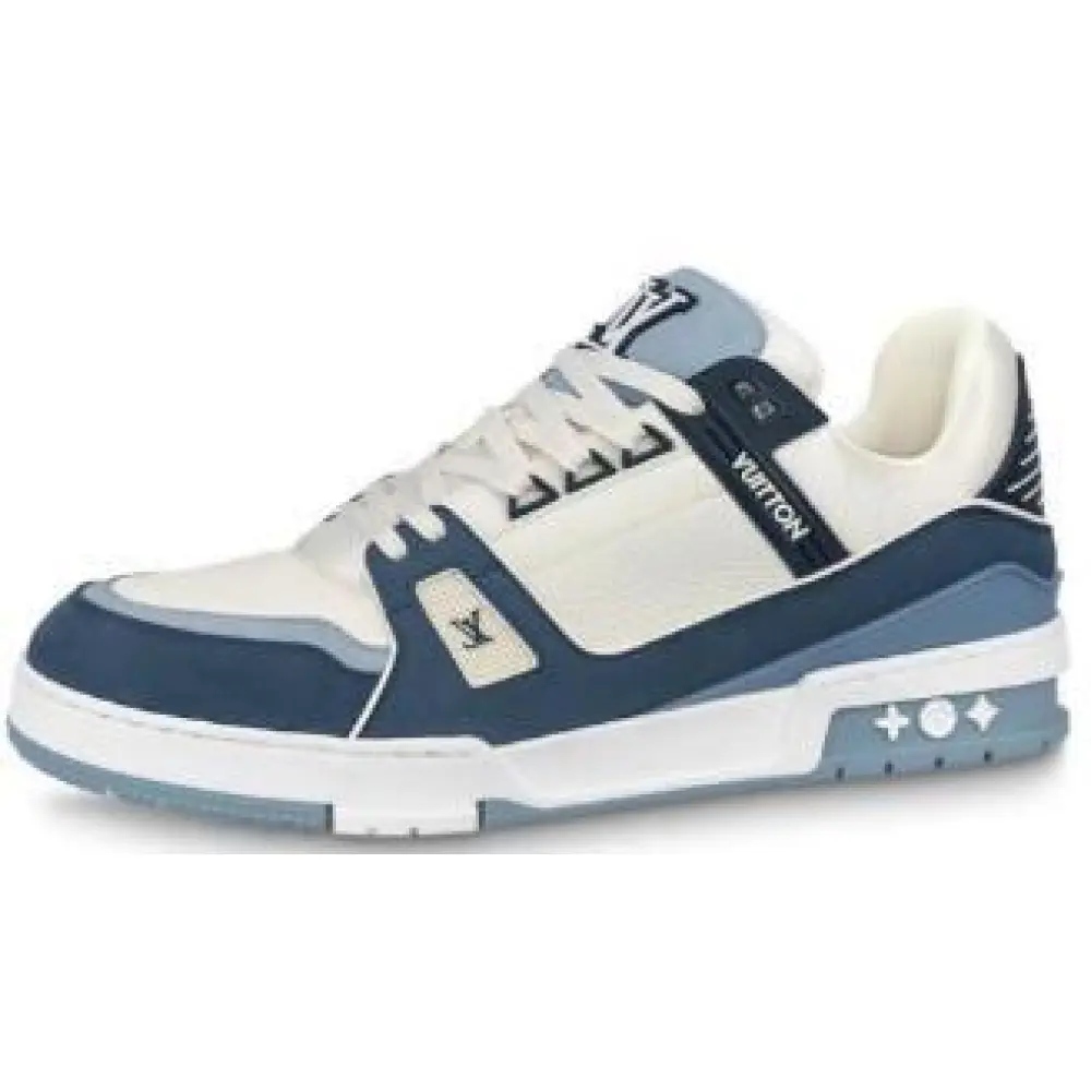 PKGoden Louis Vuitton Trainer White Blue 