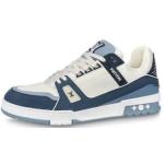 PKGoden Louis Vuitton Trainer White Blue 