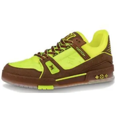 PKGoden Louis Vuitton Trainer Yellow  Brown 01