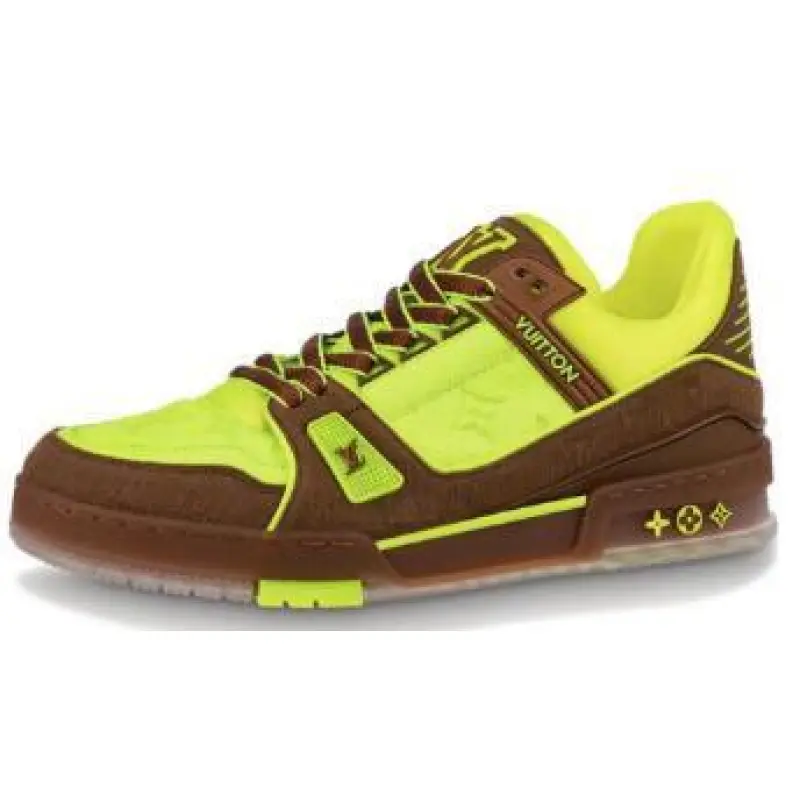 PKGoden Louis Vuitton Trainer Yellow  Brown