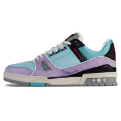 PKGoden Louis Vuitton Trainer Blue Purple 01