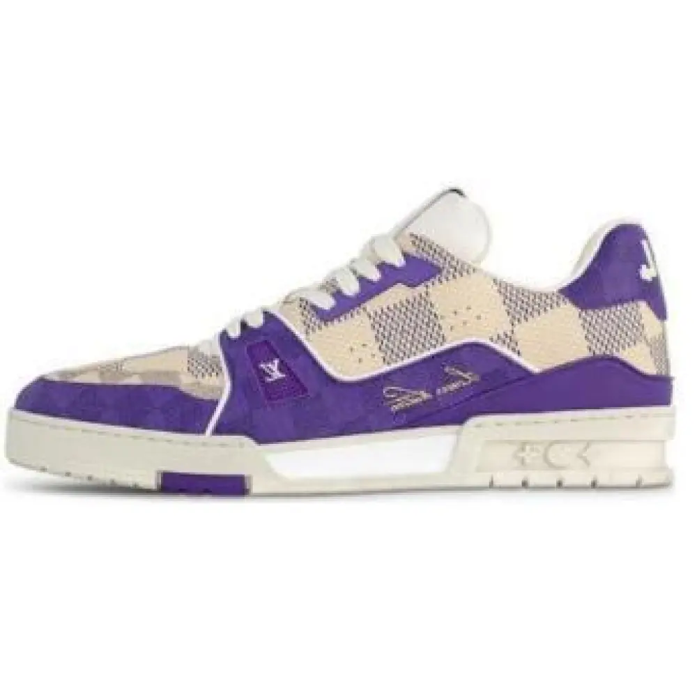 PKGoden Louis Vuitton Trainer White Purple