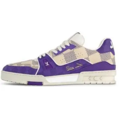 PKGoden Louis Vuitton Trainer White Purple 01