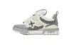 PKGoden Louis Vuitton Leather lace up Fashionable Skate Board Shoes White Gray 1ACQP4 