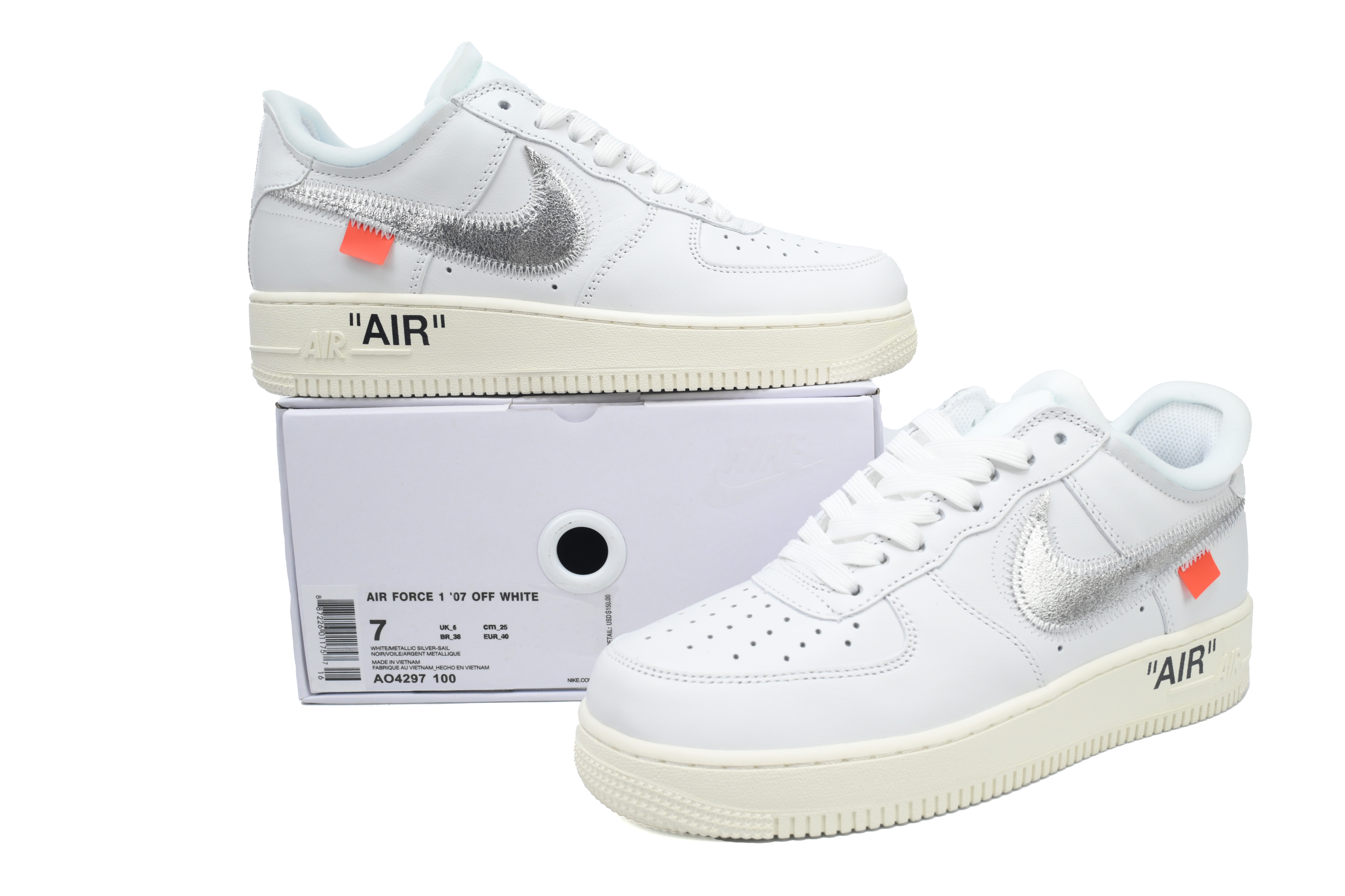  GET  OFF White X Air Force 1 ’07  Low Conplex Con AO4297-100 