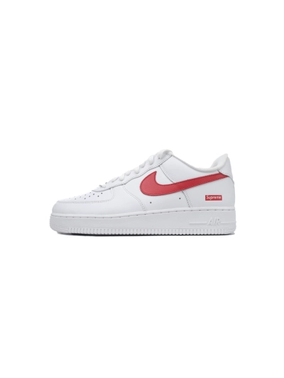 POP  Supreme x Air Force 1 Low'Box Logo-Speed Red'Shanghai Exclusive CU9225-101 01