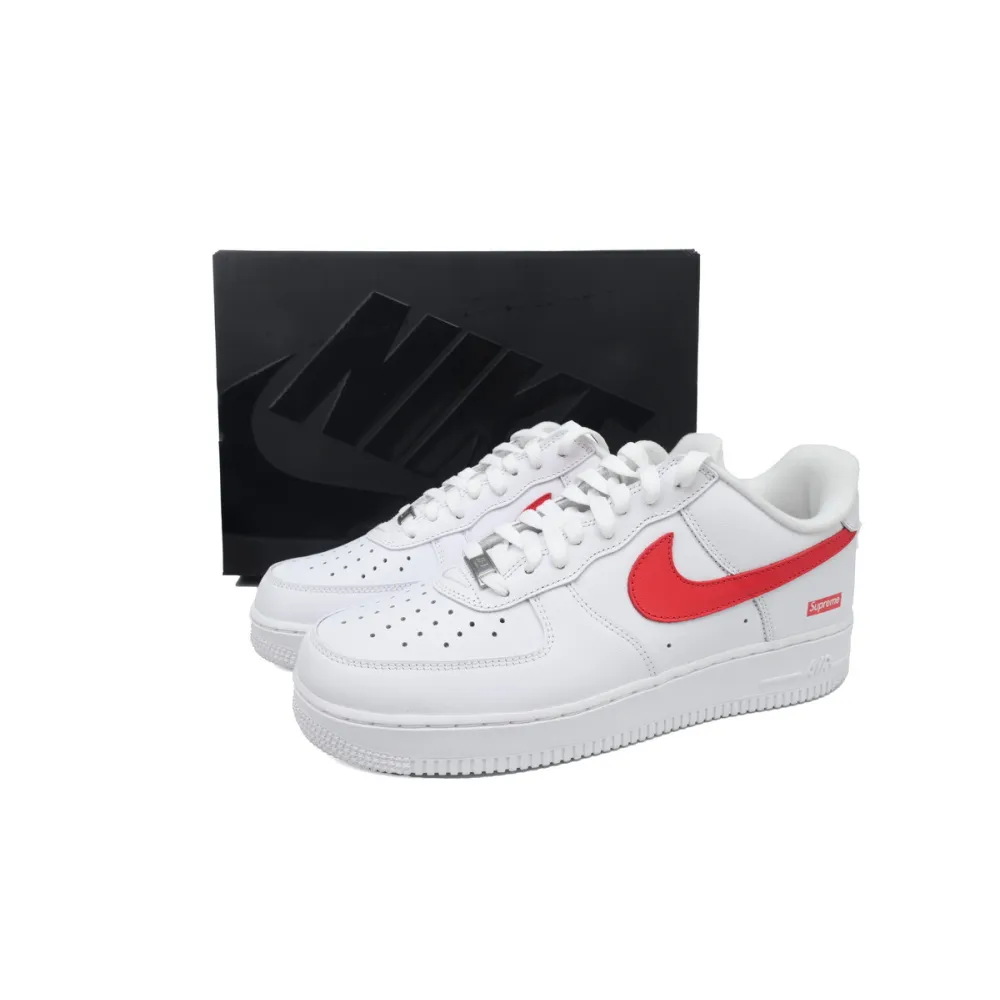 GET OG Supreme x Air Force 1 Low'Box Logo-Speed Red'Shanghai Exclusive CU9225-101
