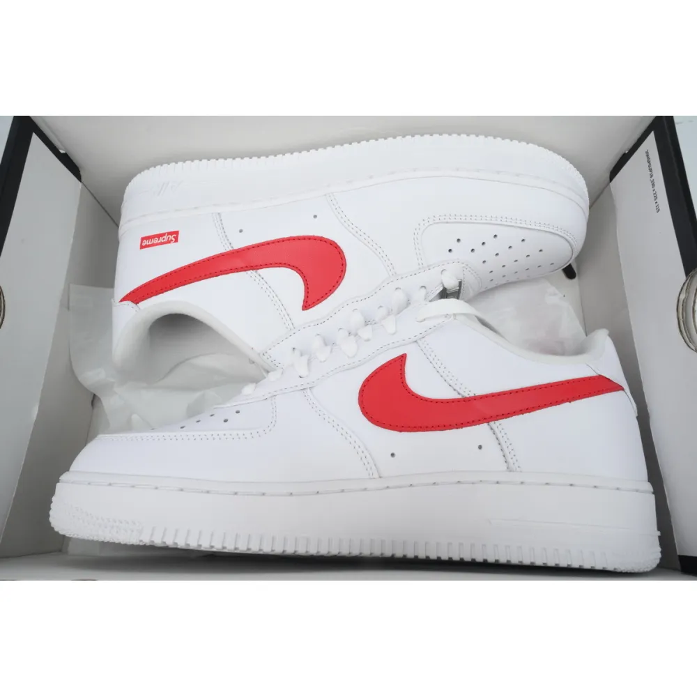 GET OG Supreme x Air Force 1 Low'Box Logo-Speed Red'Shanghai Exclusive CU9225-101