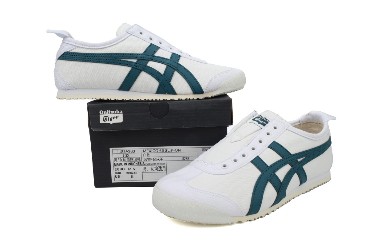 POP  Onitsuka Tiger Mexico 66 Slip-On White Spruce Green 1183A360-102