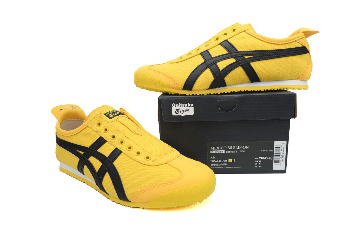 POP  Onitsuka Tiger Mexico 66 Slip-On Yellow Black 1183A746-750