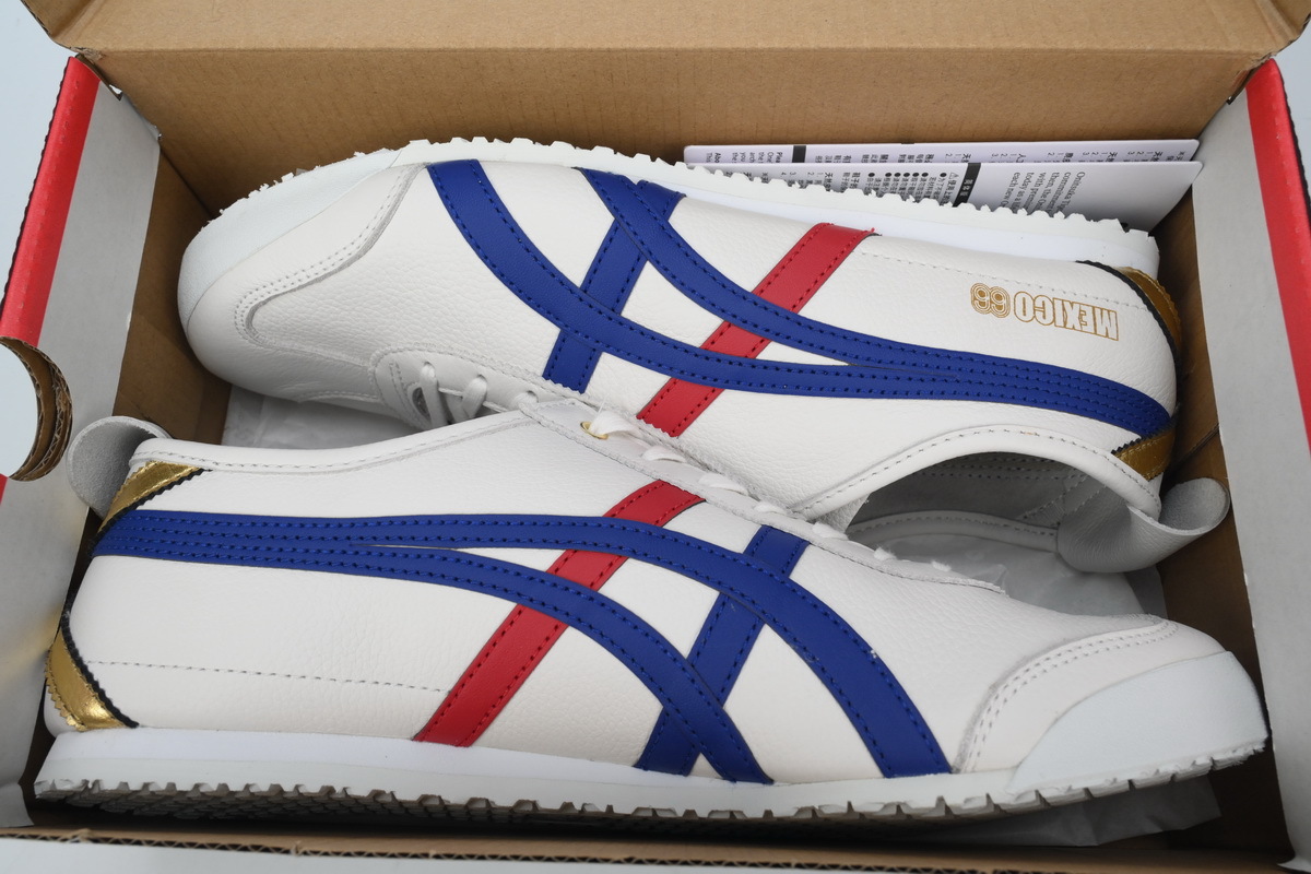 POP  Onitsuka Tiger Mexico 66 White Dark Blue Gold D507L-015 