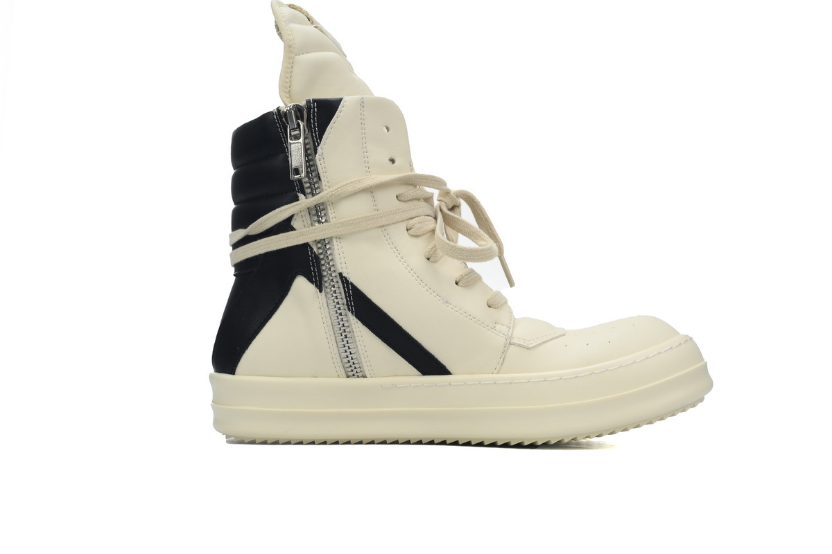 Rick Owens Luxor Geobasket High Milk Black