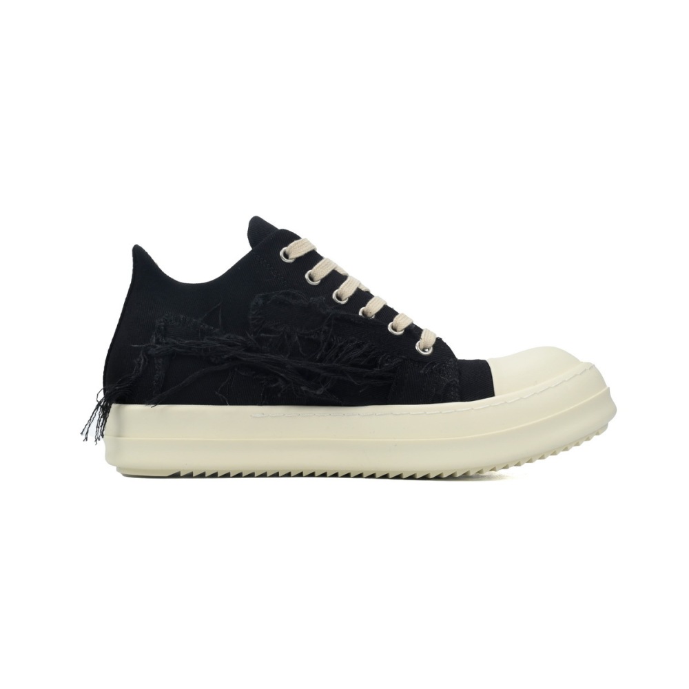 Rick Owens EDFU DRKSHDW Slashed Low Black Milk