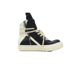 RICK OWENS/RO Geobasket Black and White RU02C7894LCGLPO-7511 