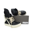 RICK OWENS/RO Geobasket Black and White RU02C7894LCGLPO-7511 