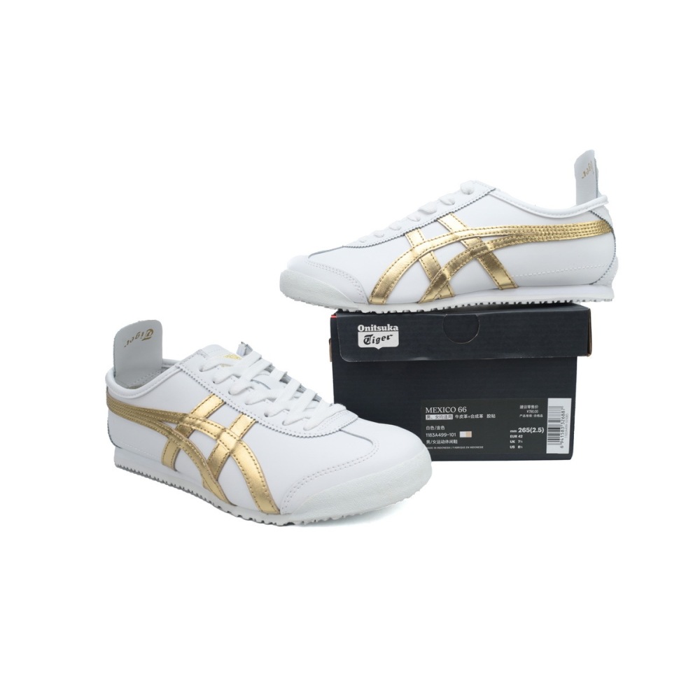 Onitsuka Tiger Mexico 66 White Rich Gold 1183A499-101 