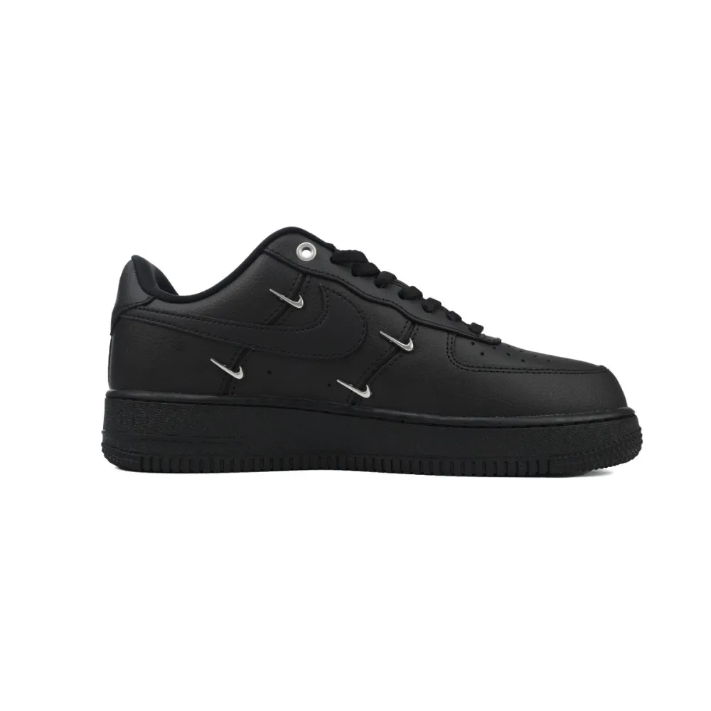 GET Air Force 1 Low Black Silver Mini Swoosh HQ1180-001 