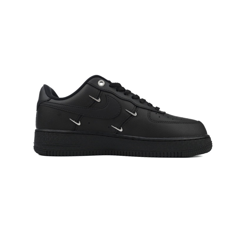 Air Force 1 Low Black Silver Mini Swoosh HQ1180-001 