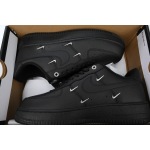Air Force 1 Low Black Silver Mini Swoosh HQ1180-001 