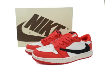 POP  Travis Scott x Air Jordan 1 Low Red DM7688-100  02