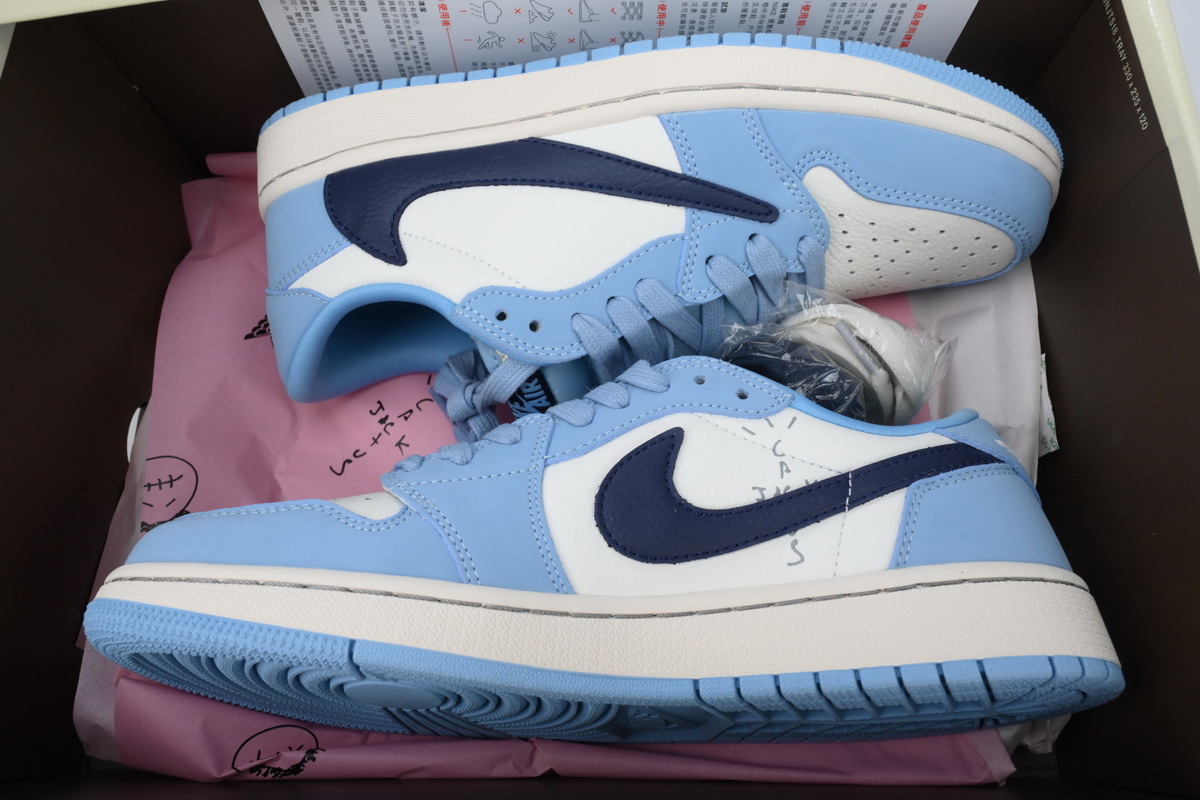  GET Travis Scott x Air Jordan 1 Low Blue DM7688-400 