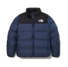 TheNorthFace Splicing White And Sapphire Blue Long-sleeved down jacket