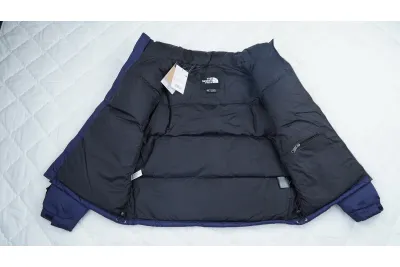 The North Face Splicing White And Sapphire Blue Long-sleeved down jacket 02