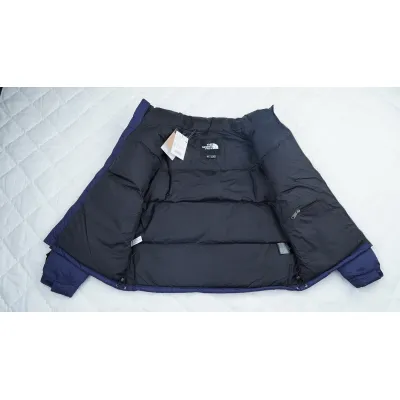 The North Face Splicing White And Sapphire Blue Long-sleeved down jacket 02