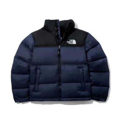 TheNorthFace Splicing White And Navy Long-sleeved down jacket 01