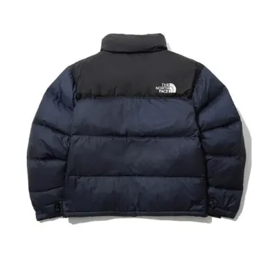 The North Face Splicing White And Navy Long-sleeved down jacket 02