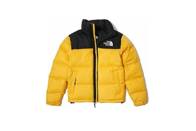 The North Face Splicing White And Red Yellow Long-sleeved down jacket 01