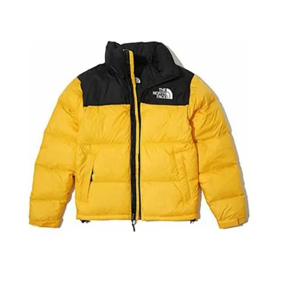 The North Face Splicing White And Red Yellow Long-sleeved down jacket 01