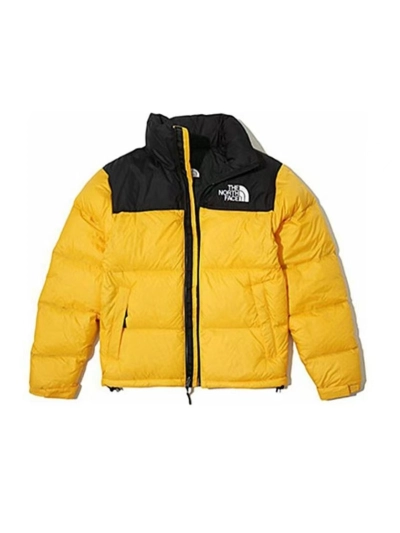 The North Face Splicing White And Red Yellow Long-sleeved down jacket 01