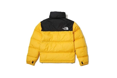 The North Face Splicing White And Red Yellow Long-sleeved down jacket 02
