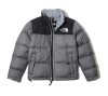 TheNorthFace Splicing White And Glossy Gray Long-sleeved down jacket