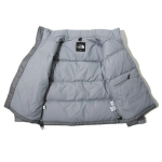 TheNorthFace Splicing White And Glossy Gray Long-sleeved down jacket