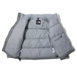TheNorthFace Splicing White And Glossy Gray Long-sleeved down jacket