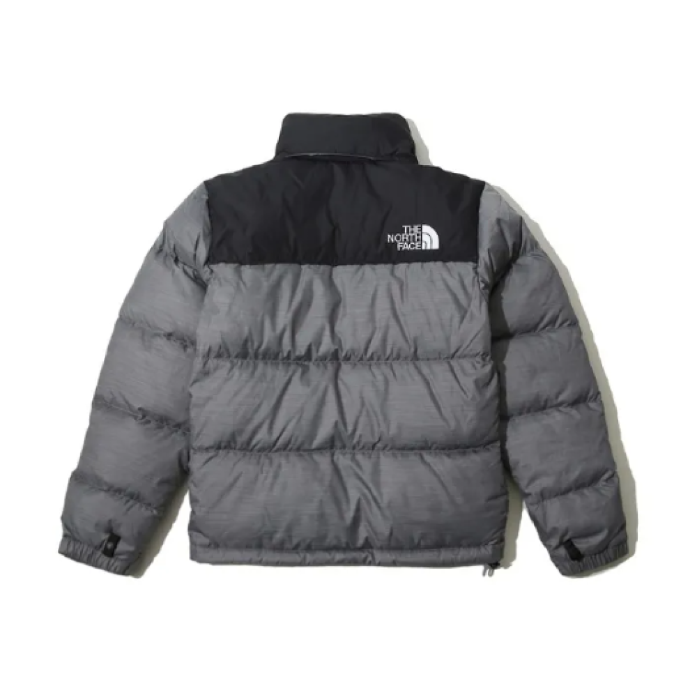 TheNorthFace Splicing White And Glossy Gray Long-sleeved down jacket