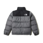TheNorthFace Splicing White And Glossy Gray Long-sleeved down jacket