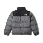 TheNorthFace Splicing White And Glossy Gray Long-sleeved down jacket