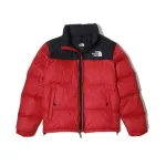 TheNorthFace Splicing White And Orange Long-sleeved down jacket