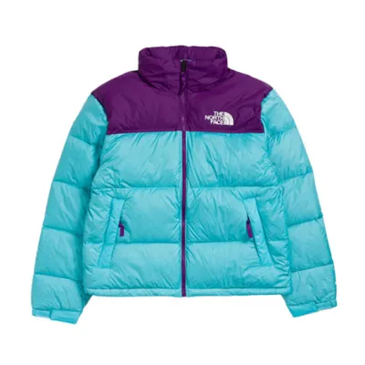 The North Face Splicing White And Violet Long-sleeved down jacket 01