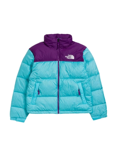The North Face Splicing White And Violet Long-sleeved down jacket 01