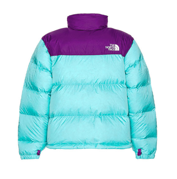 TheNorthFace Splicing White And Violet Long-sleeved down jacket
