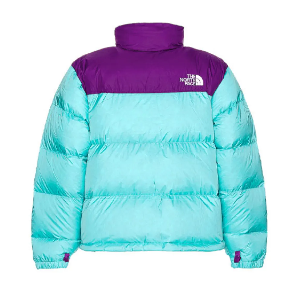 TheNorthFace Splicing White And Violet Long-sleeved down jacket