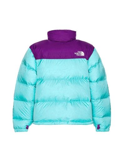 The North Face Splicing White And Violet Long-sleeved down jacket 02