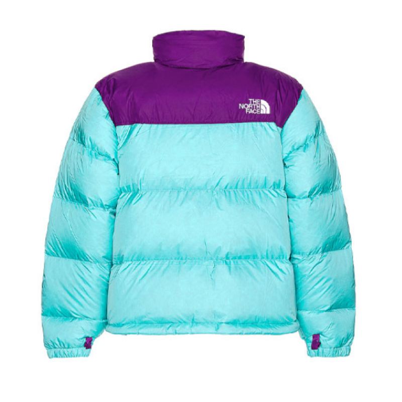 TheNorthFace Splicing White And Violet Long-sleeved down jacket