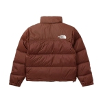 TheNorthFace Splicing White And Mocha Brown Long-sleeved down jacket